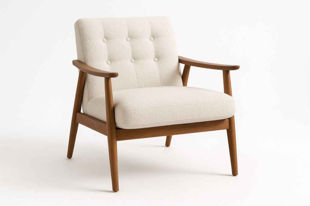 Nojatuoli puurunko pellavasekoite beige-lumiaurorahaven