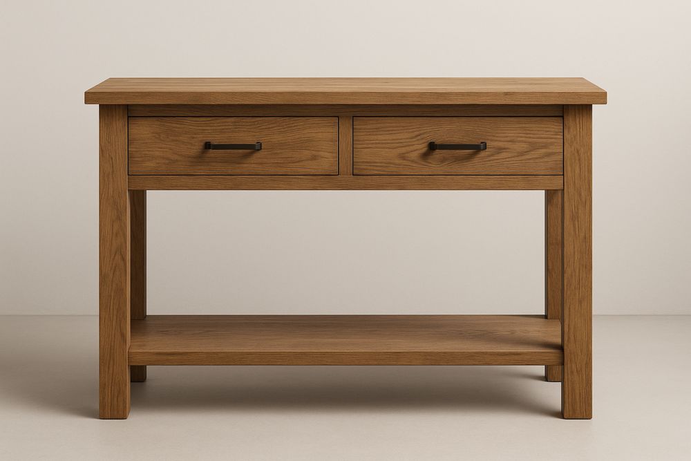 Puutaso Kaksi Vetolaatikkoa Pähkinänruskea-lumiaurorahaven