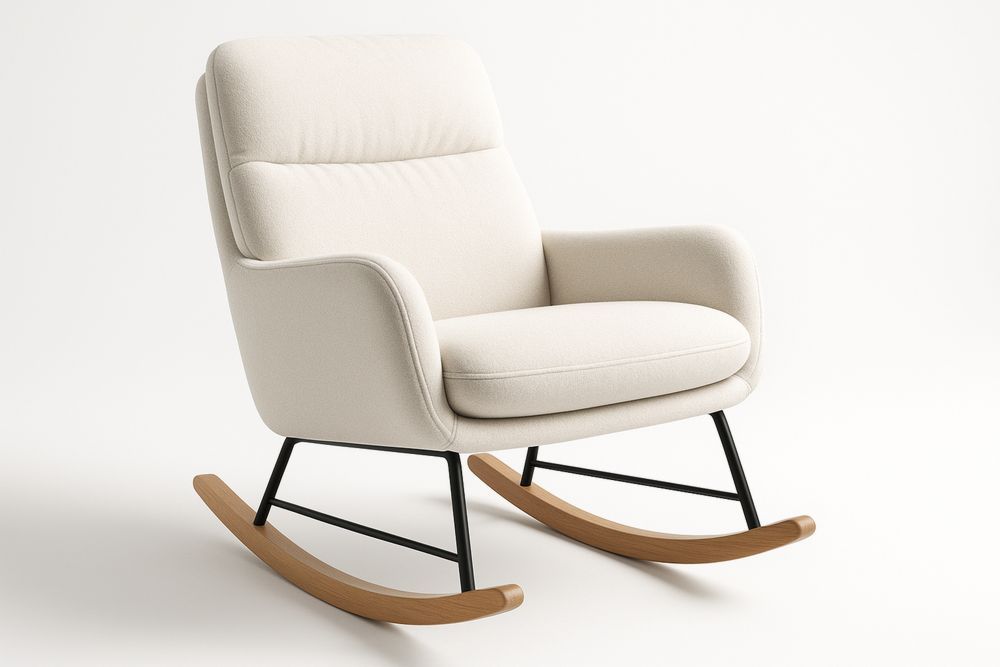 Keinutuoli Polyesterikangas/Rauta/Vaalea 85cm-lumiaurorahaven