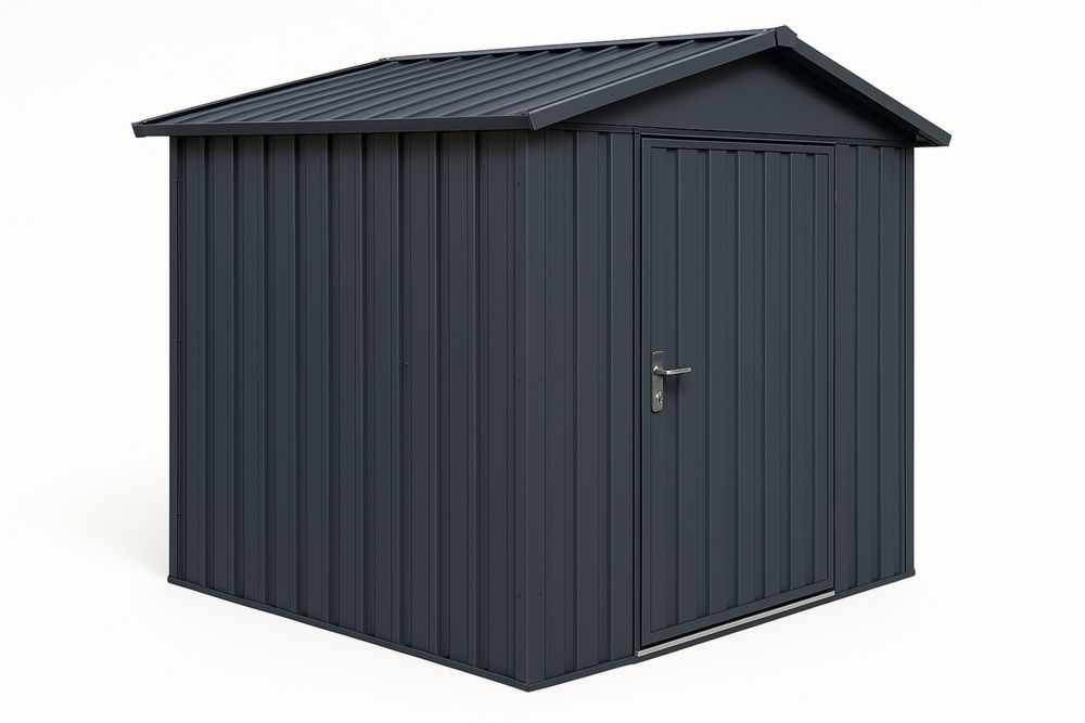 Metallinen Varasto Katos Harmaa 213x130x173cm-lumiaurorahaven