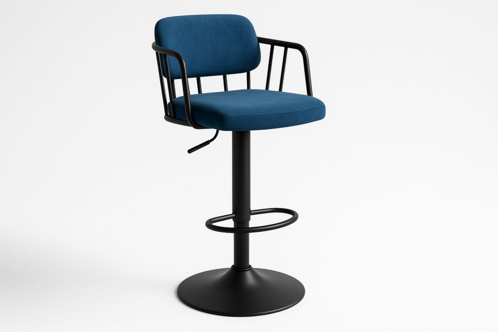 Säädettävä Korkeus Baarituoli Sininen Teräs Rakenne-lumiaurorahaven