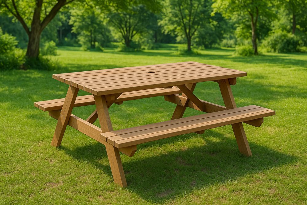 Puupöytä ulkokäyttöön 150x135x75 cm-lumiaurorahaven