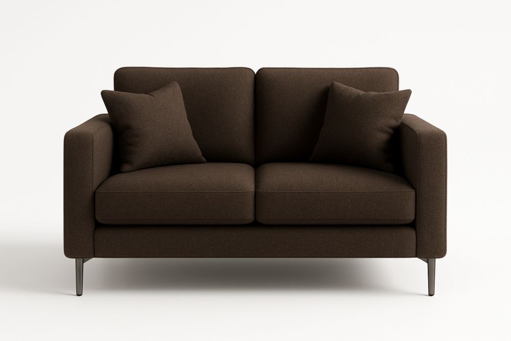 Ruskea Kaksipaikkainen Sohva Polyesterikangasta 150 cm-lumiaurorahaven