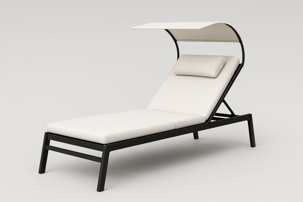 Aurinkovuode alumiinirungolla valkoisilla polyesterikankaisilla päällysteillä-lumiaurorahaven