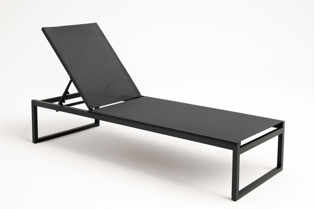 Aurinkotuoli alumiinirungolla musta-lumiaurorahaven