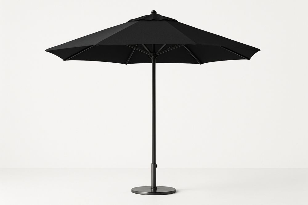 Musta alumiininen ulkokäyttöön aurinkovarjo-lumiaurorahaven