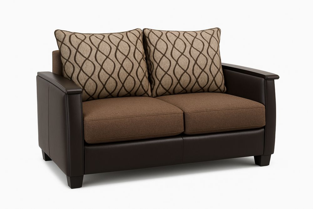 Kaksipaikkainen Sohva Keinonahka ja Polyesterikangas-lumiaurorahaven