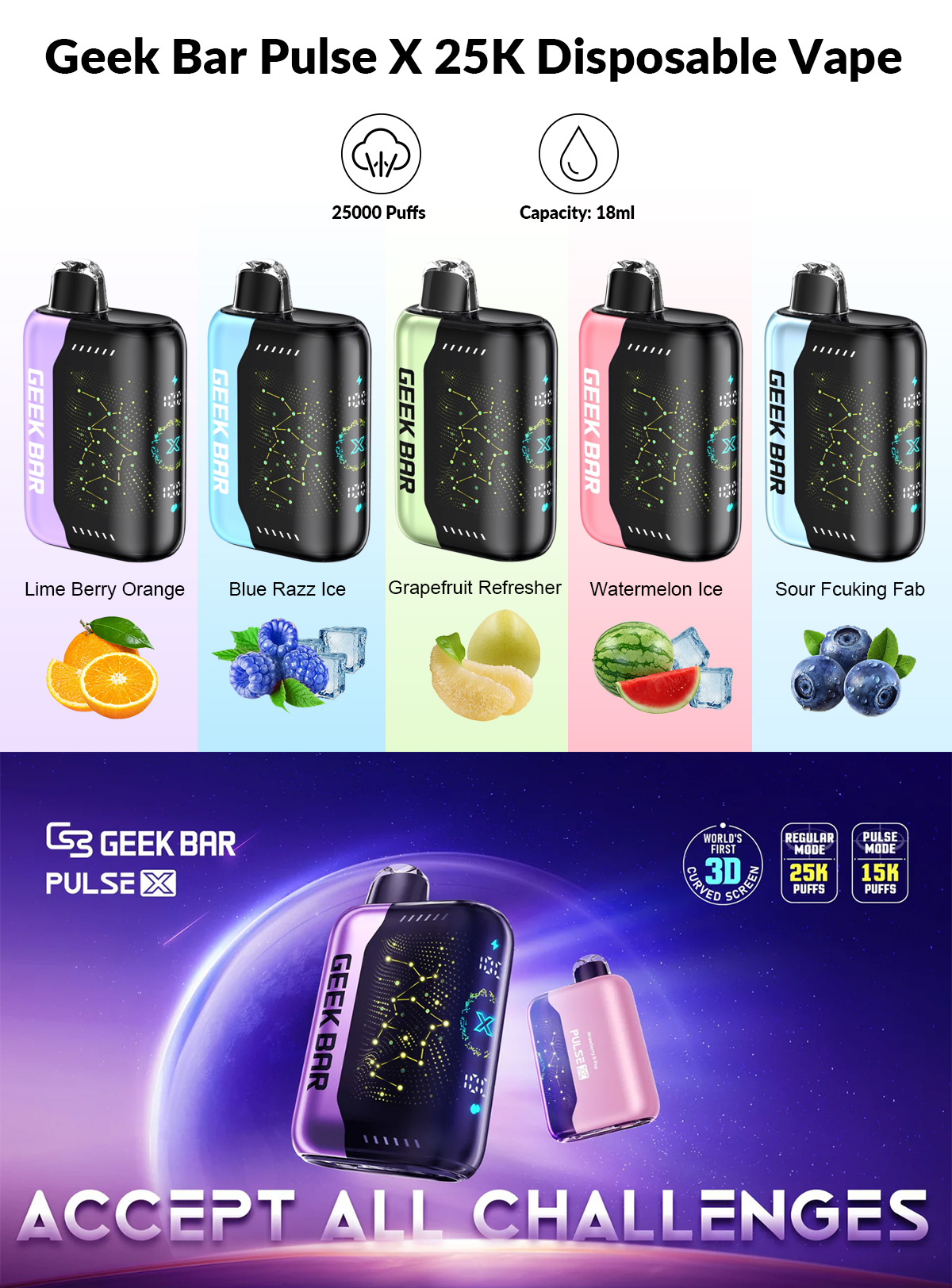cheap Geek Bar Pulse X 25K