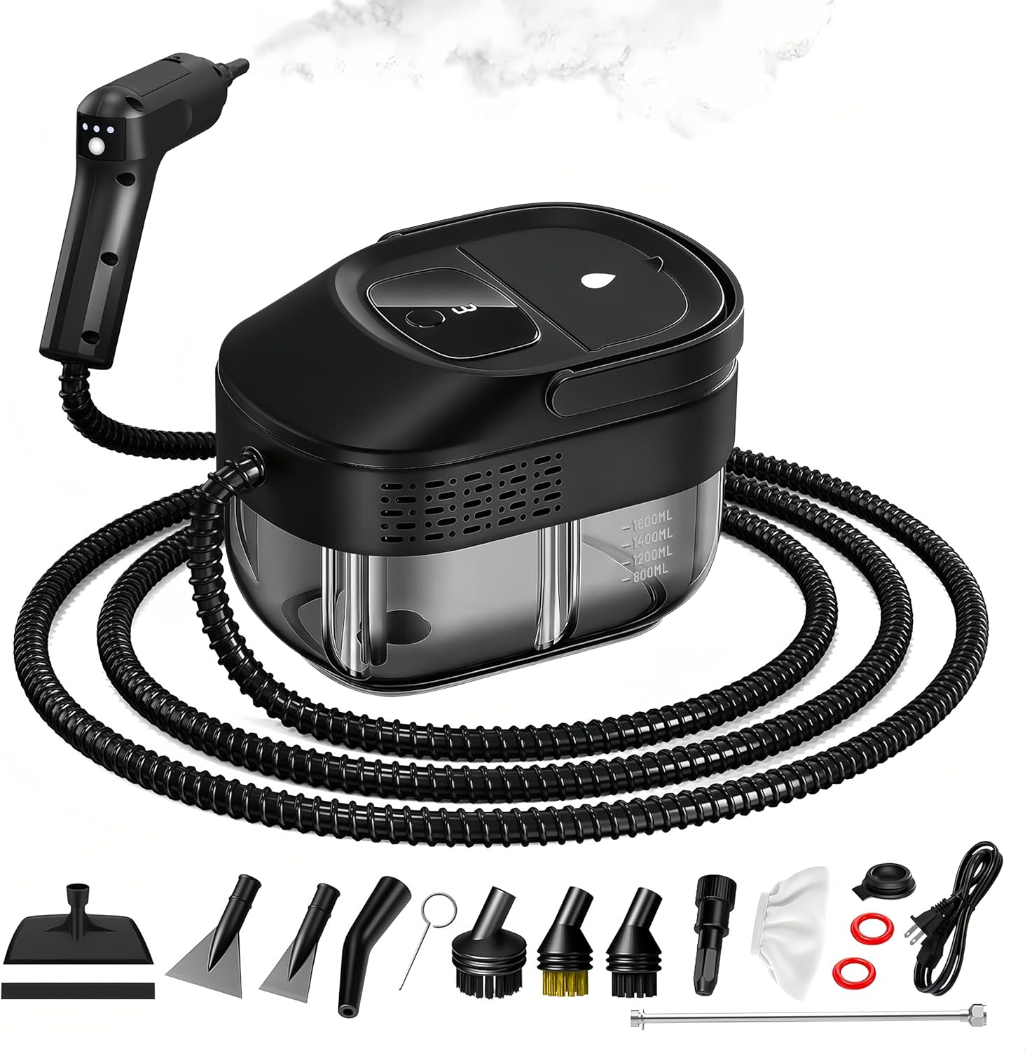 Pressurized Handheld Steam Cleaner 2500W, 54oz Large-Capacity Steamer