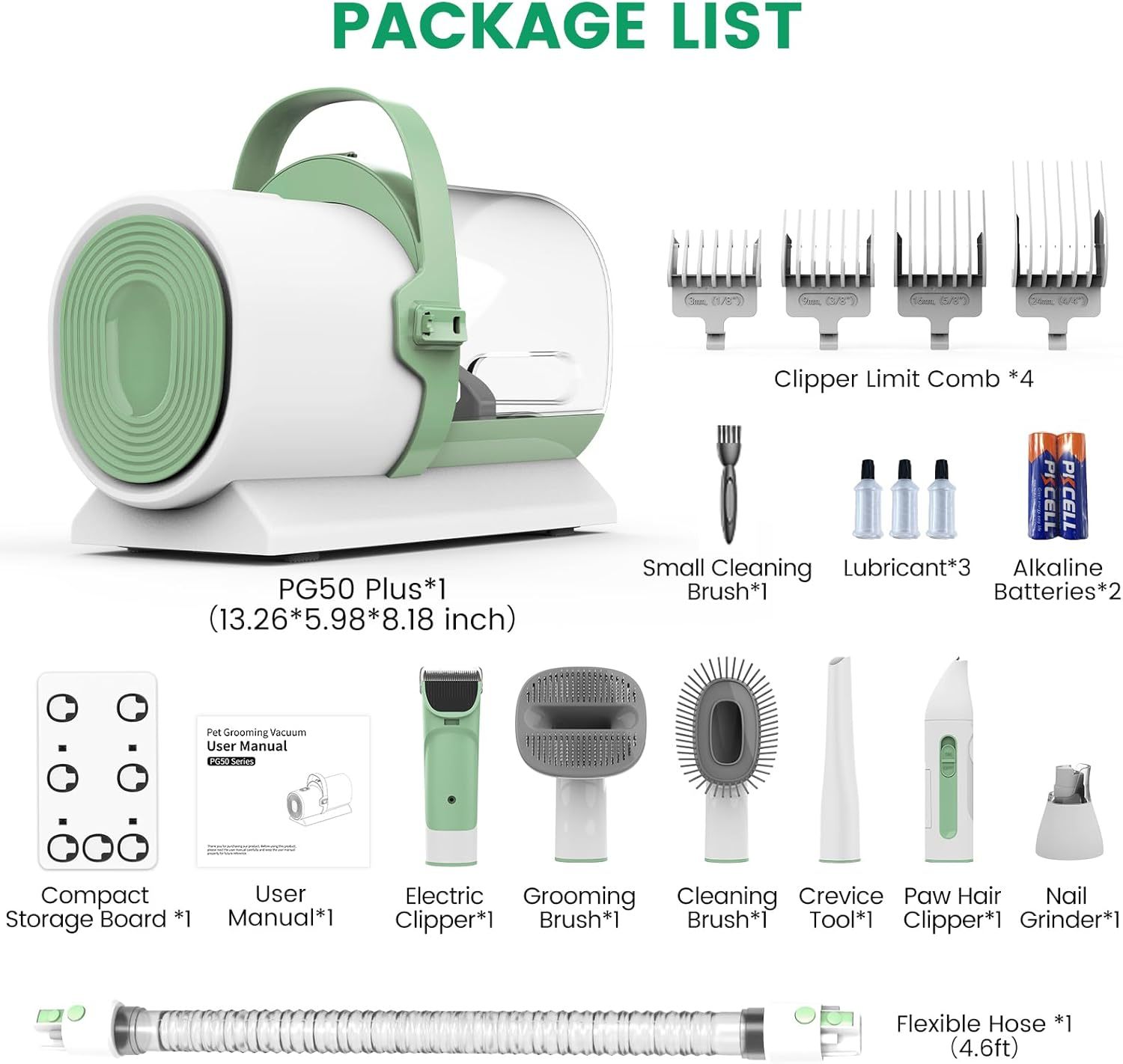 Pet Grooming Powerhouse: 7-in-1 Dog Grooming Vacuum & Clipper Kit with Nail Trimmer and 11000Pa Suction