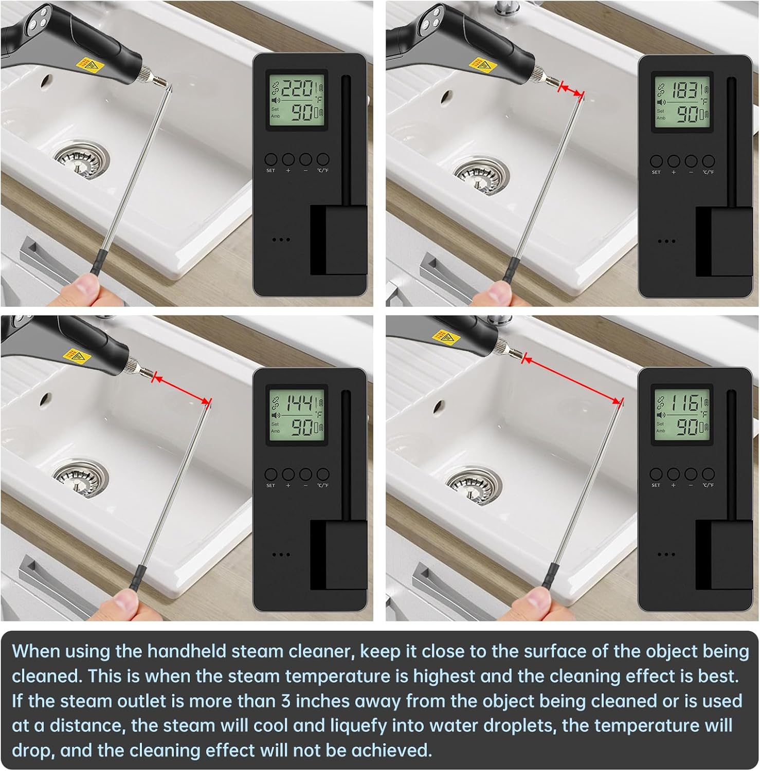 Powerful 2500W Handheld Steam Cleaner,15s Fast Heat-Up & High-Pressure Steam, 6-Level Adjustable Settings for Deep Cleaning on Floors, Kitchen, Bathroom, Car, Grout (White)