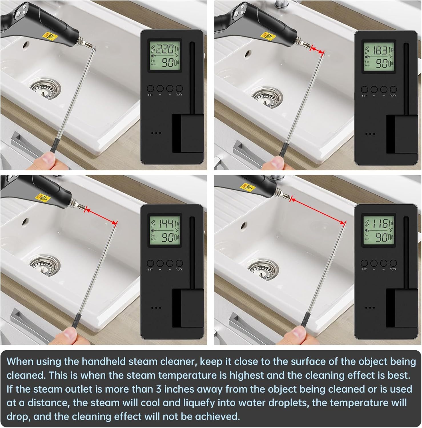 Powerful 2500W Handheld Steam Cleaner,15s Fast Heat-Up & High-Pressure Steam, 6-Level Adjustable Settings for Deep Cleaning on Floors, Kitchen, Bathroom, Car, Grout (White)