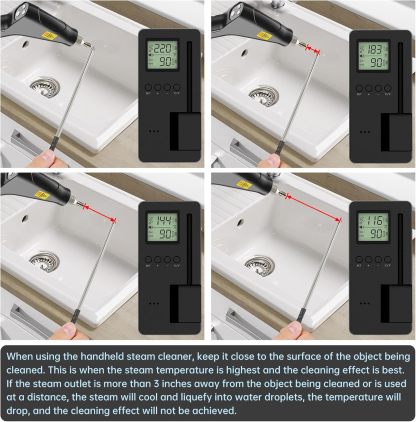 Powerful 2500W Handheld Steam Cleaner,15s Fast Heat-Up & High-Pressure Steam, 6-Level Adjustable Settings for Deep Cleaning on Floors, Kitchen, Bathroom, Car, Grout (White)