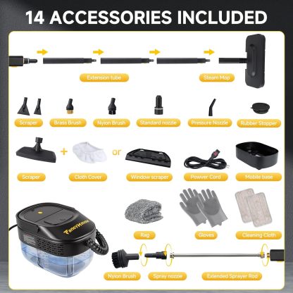 3-Level Adjustable Handle Steam Cleaner