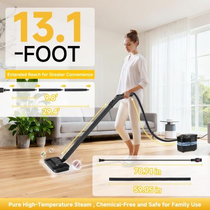 3-Level Adjustable Handle Steam Cleaner