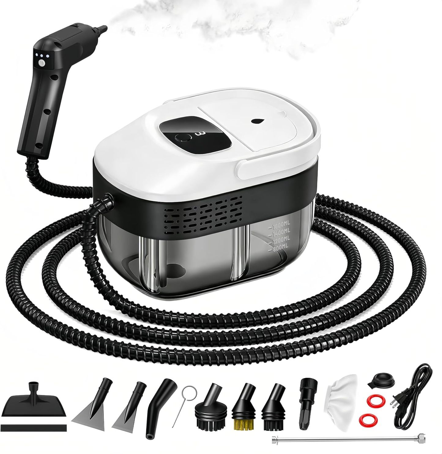 Pressurized Handheld Steam Cleaner 2500W, 54oz Large-Capacity Steamer 