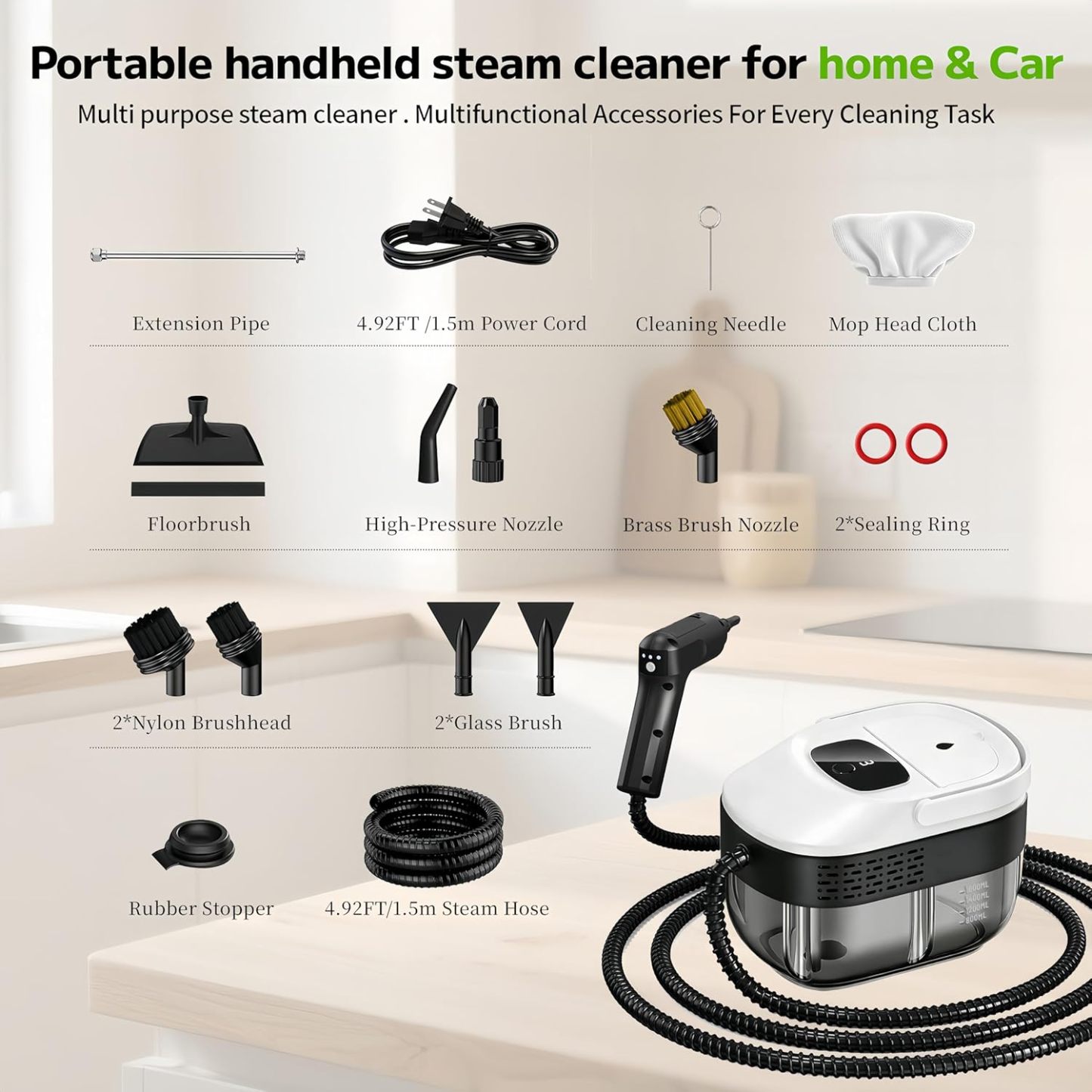Pressurized Handheld Steam Cleaner