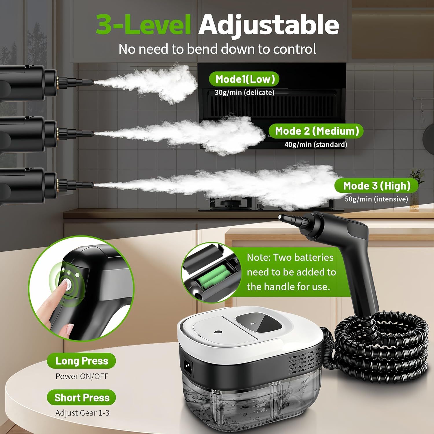 Pressurized Handheld Steam Cleaner