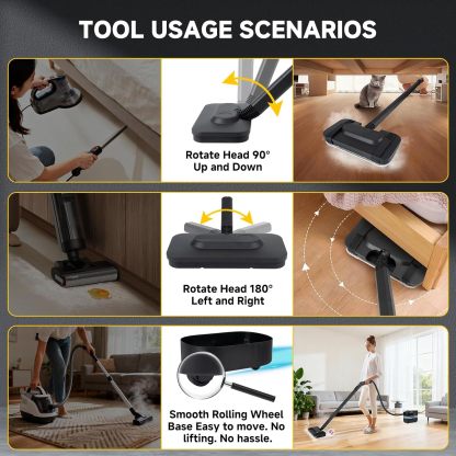 3-Level Adjustable Handle Steam Cleaner