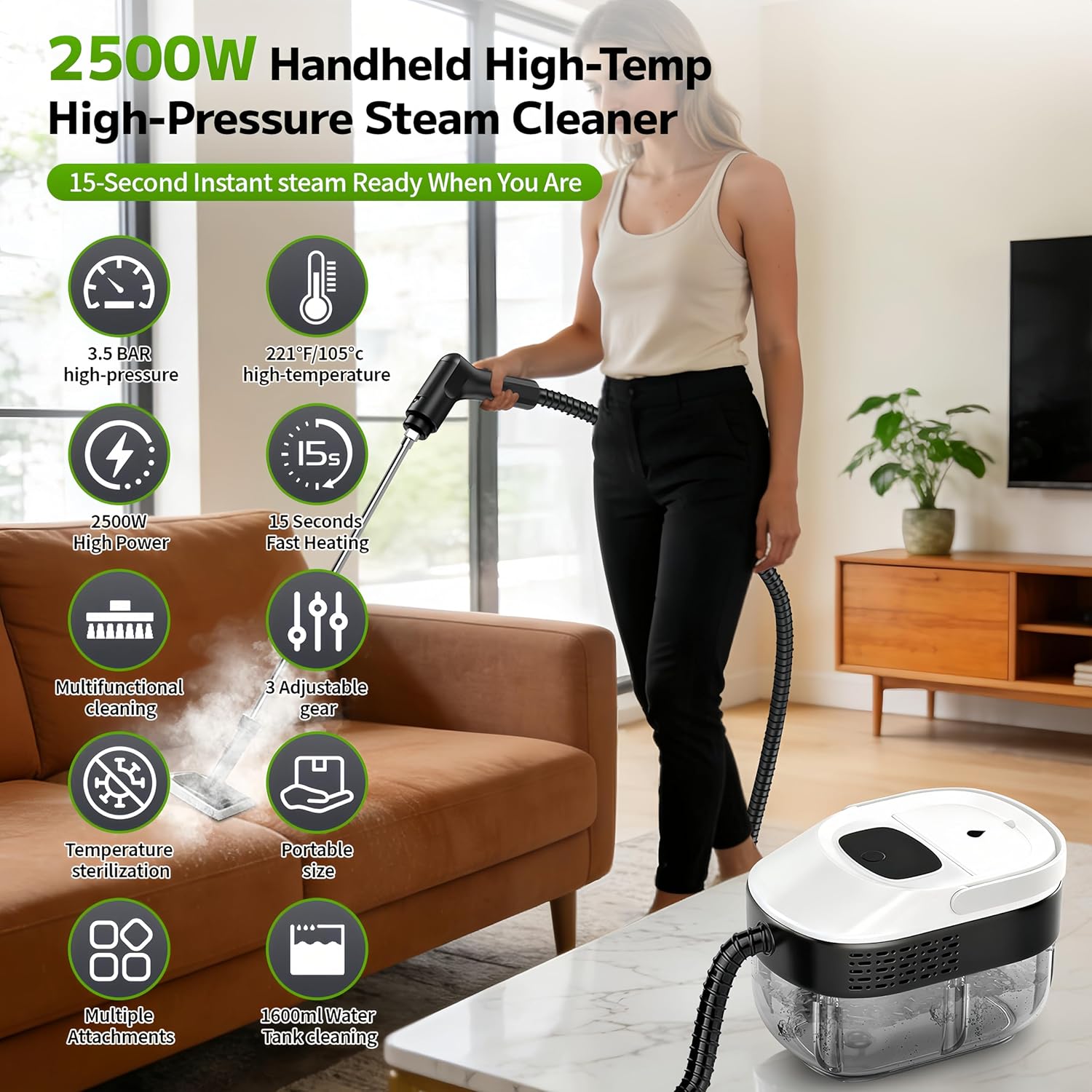 Pressurized Handheld Steam Cleaner