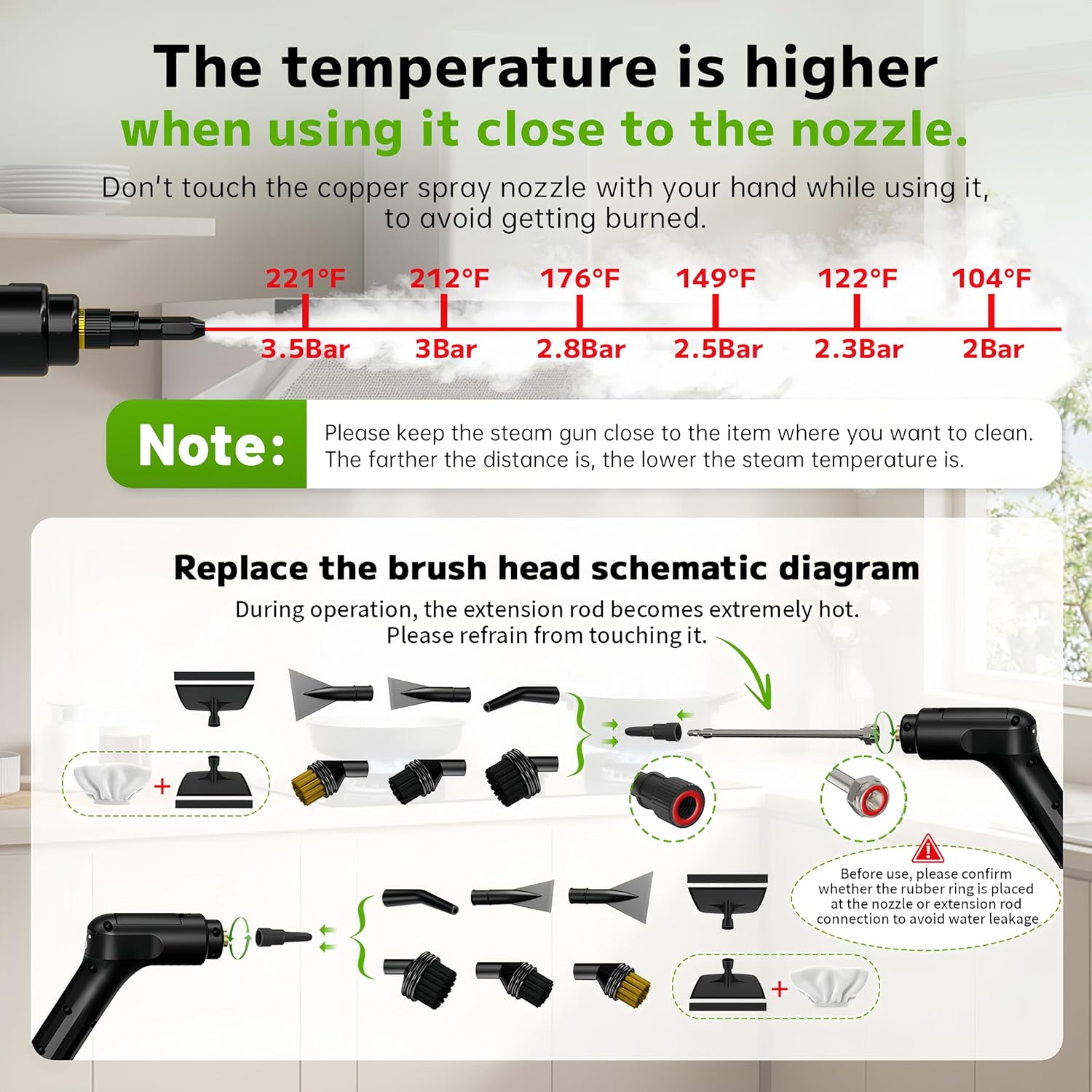 Pressurized Handheld Steam Cleaner