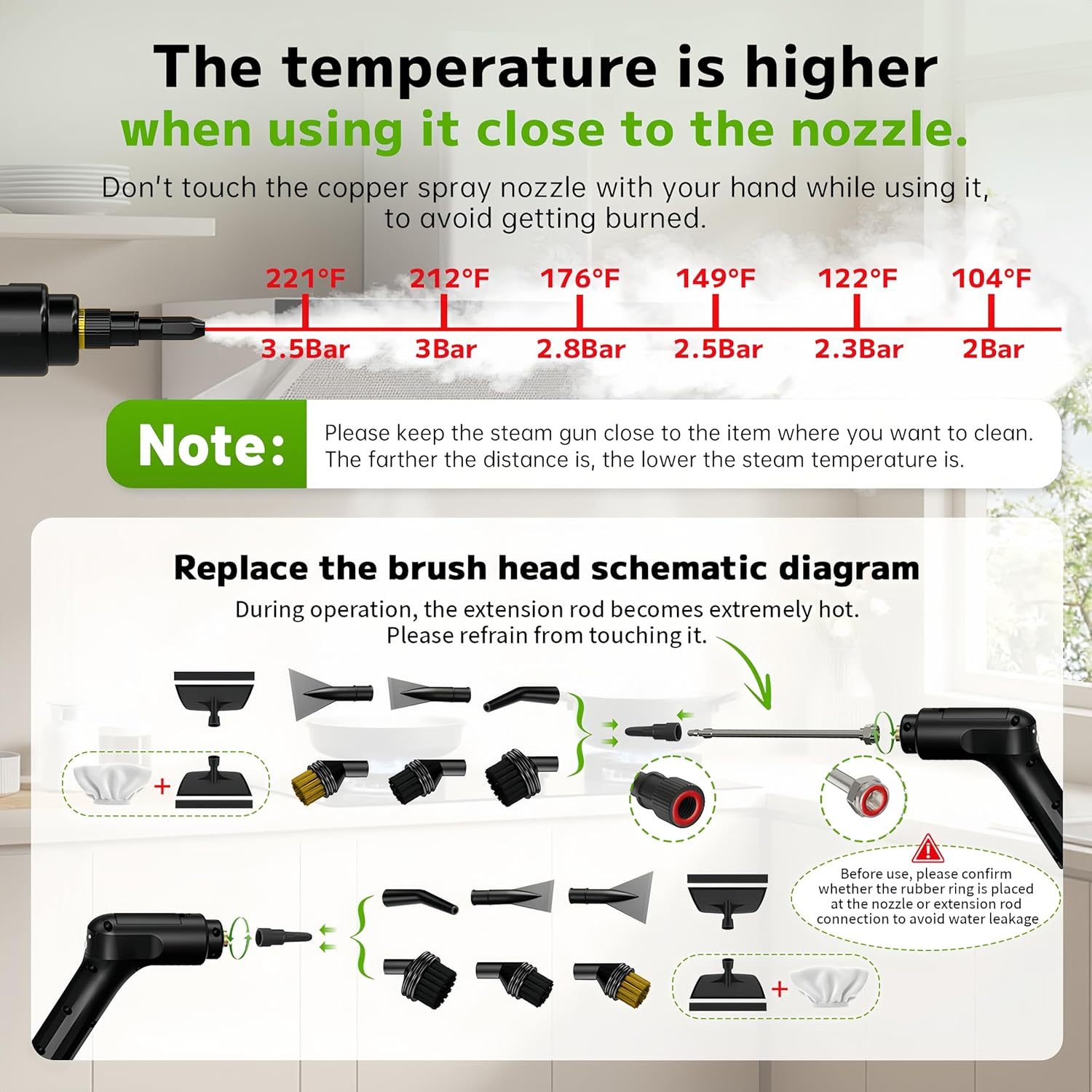 Pressurized Handheld Steam Cleaner