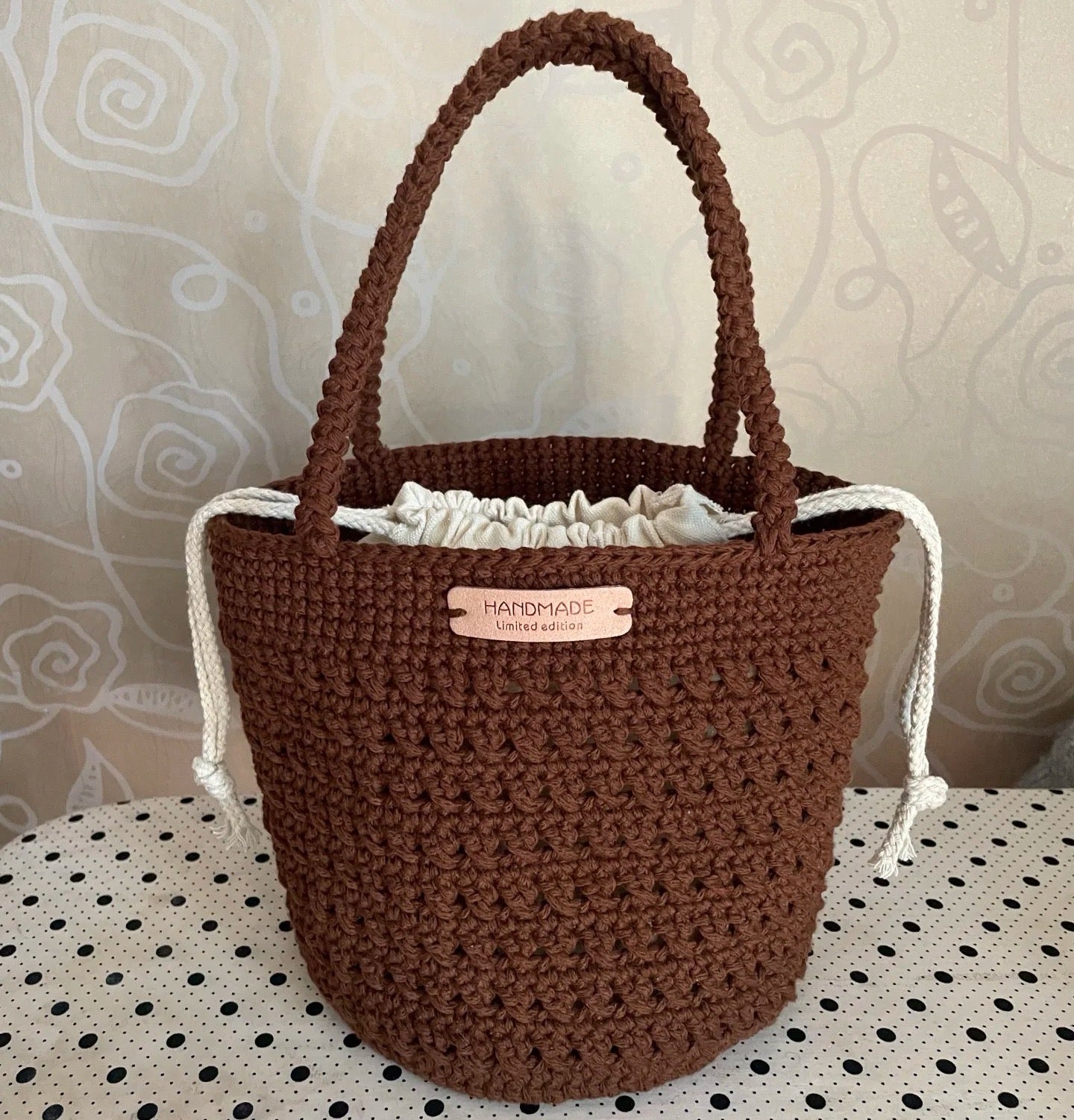 Chocolate braided bag
