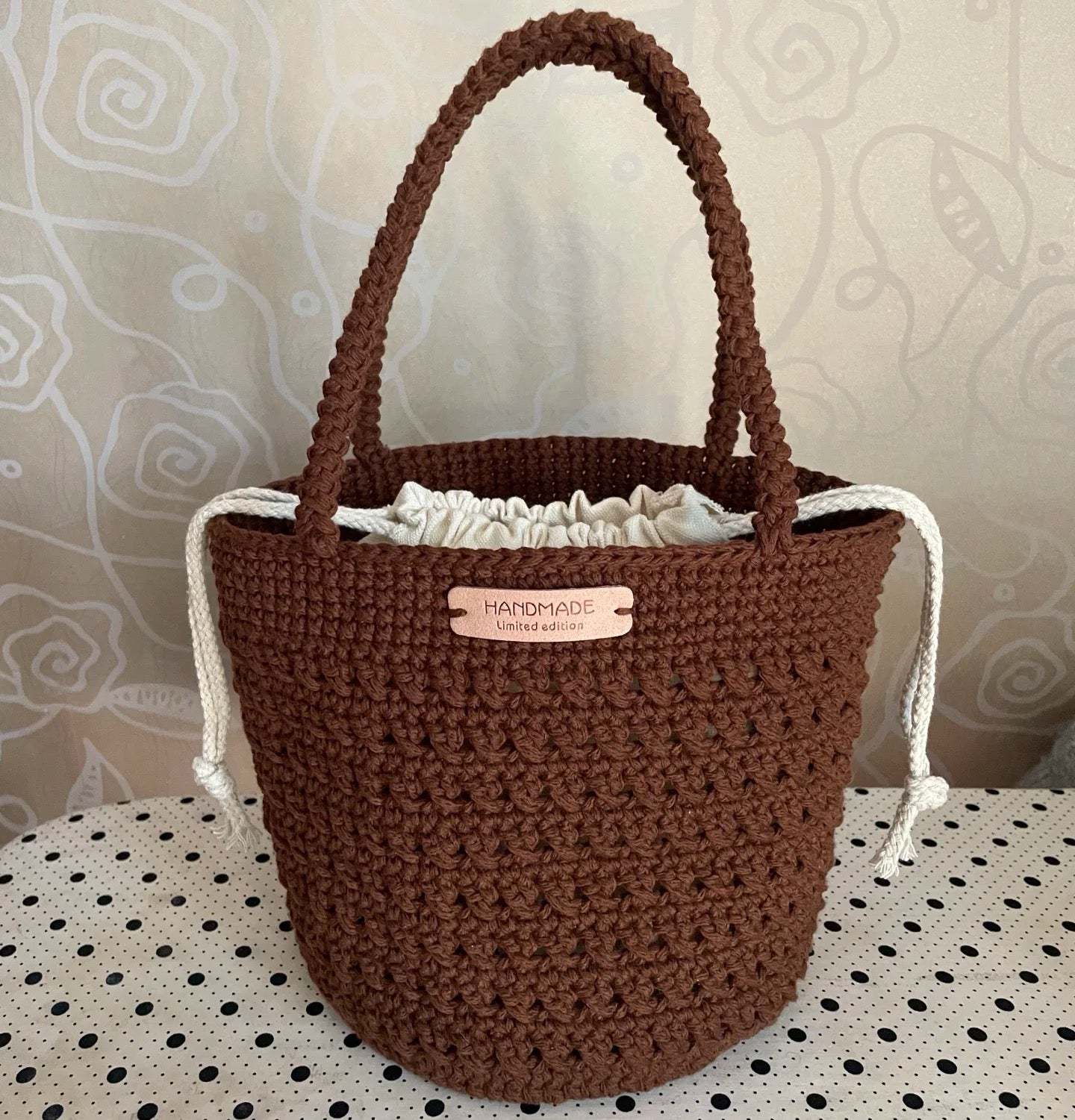 Chocolate braided bag
