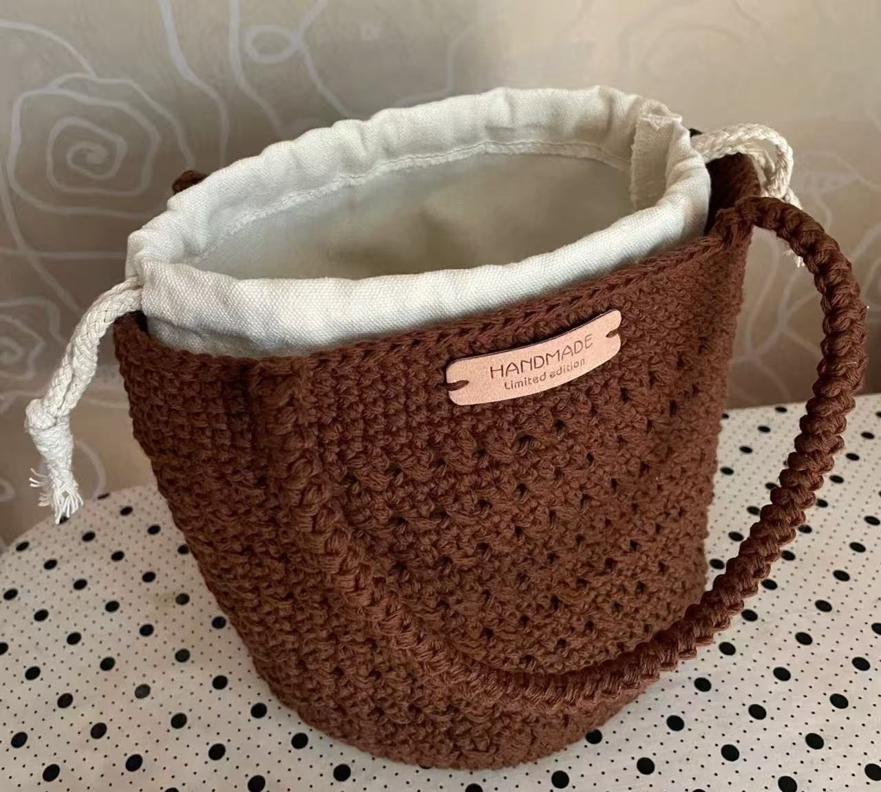 Chocolate braided bag