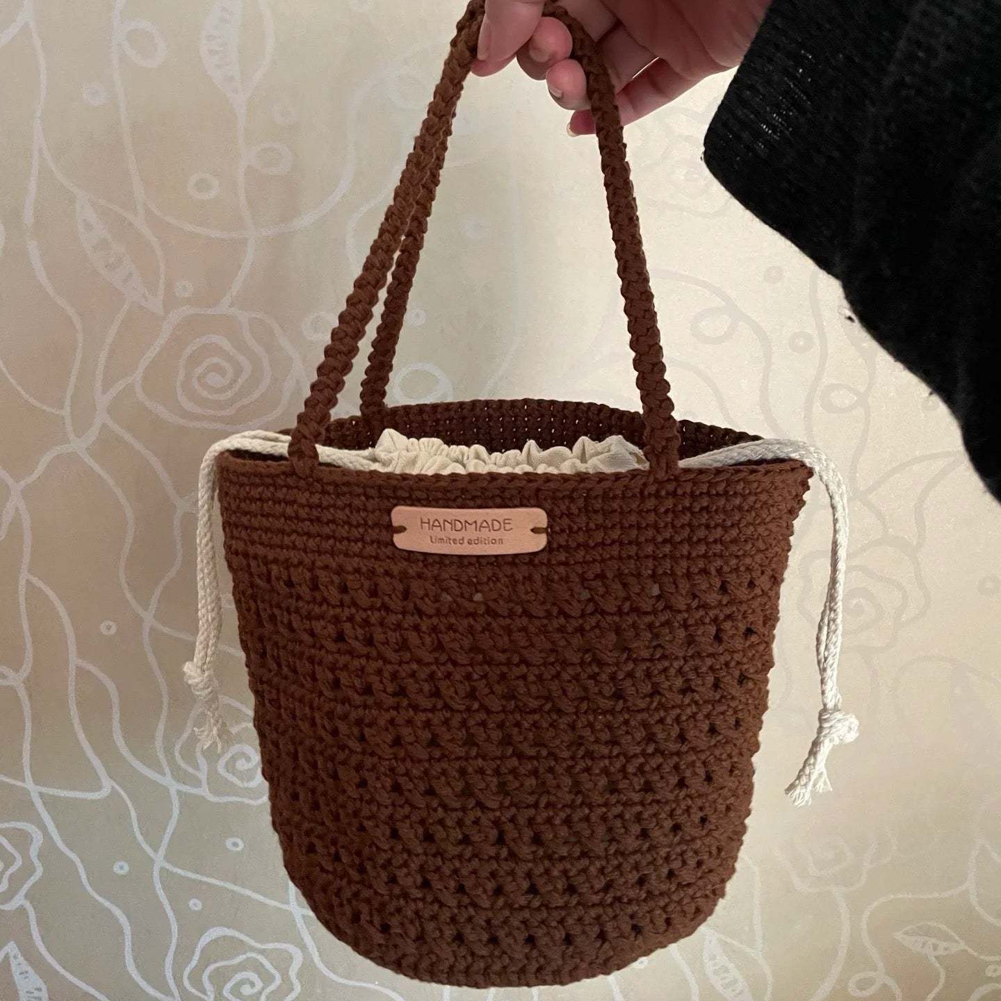 Chocolate braided bag