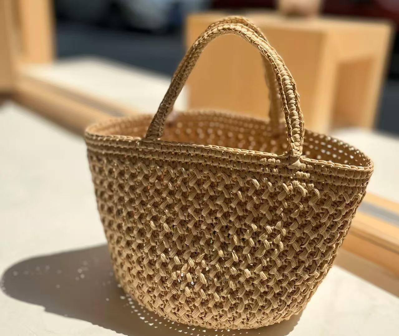 Summer straw bag
