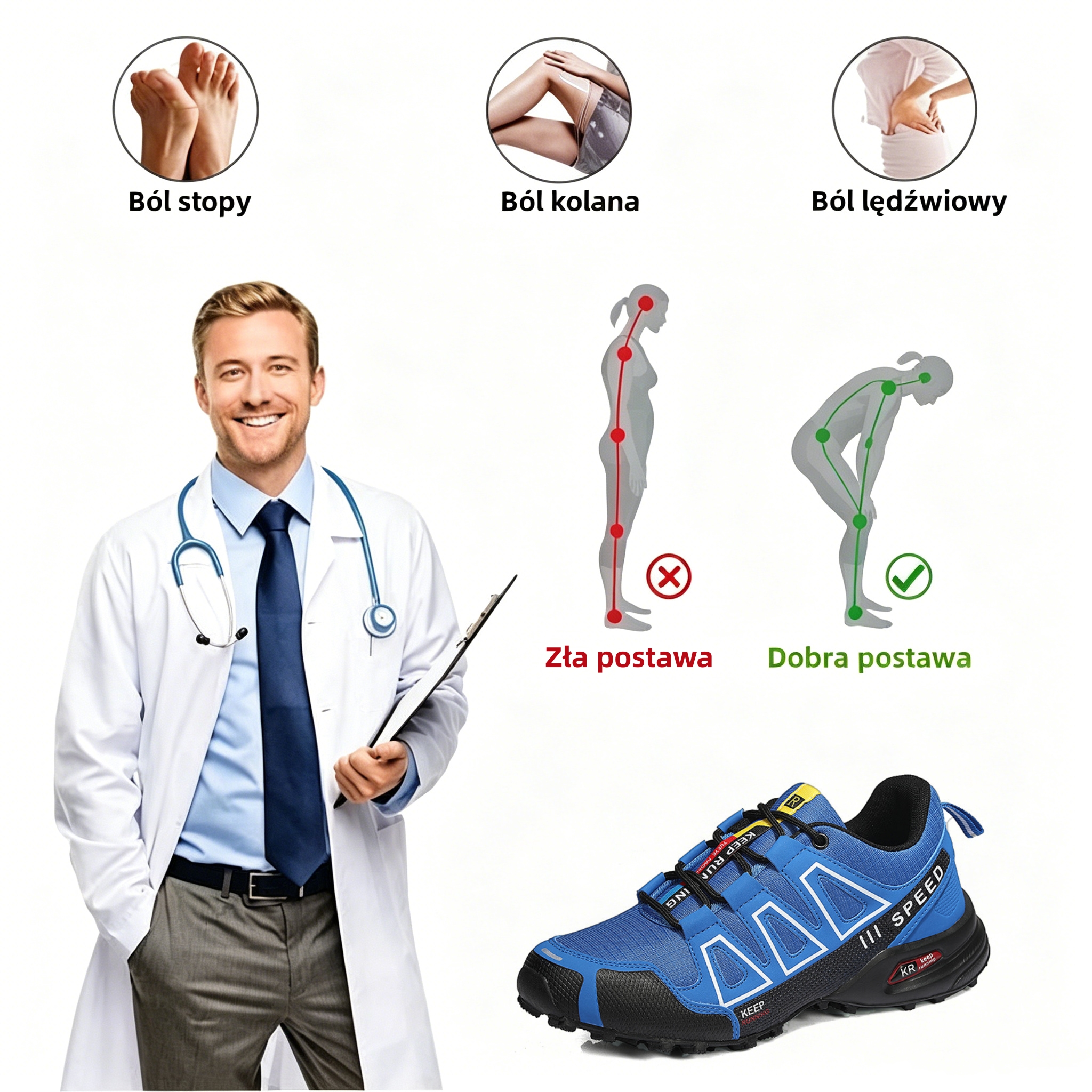 🎉Ostatni dzień! 70% zniżki! Nie przegap! ✅ Ergonomicznie zaprojektowane buty ortopedyczne łagodzące ból pleców, stawów i stóp – unisex