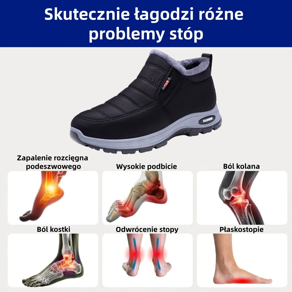 🎉 70% zniżki dzisiaj - nie przegap ⏰ Ergonomicznie zaprojektowane buty ortopedyczne - wsparcie łuku stopy 👞 Pozbądź się bólu stóp łatwo - Unisex