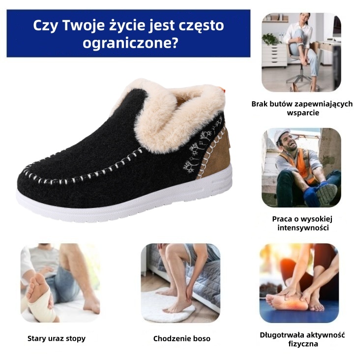 🔥70% zniżki dzisiaj - Nie przegap! ⏰ Miękkie i wygodne oryginalne buty damskie, wykonane z mieszanki wełny i bawełny (podpierają łuk stopy i łagodzą ból).