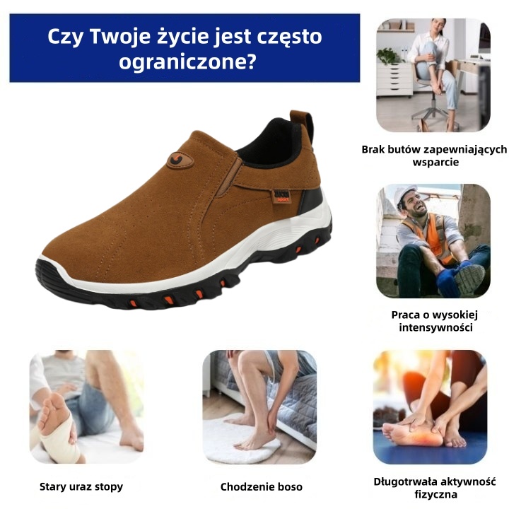 🔥70% zniżki dzisiaj - Nie przegap! ⏰Ergonomicznie zaprojektowane medyczne obuwie ortopedyczne może przynieść ulgę w bólu pleców, stawów i stóp.