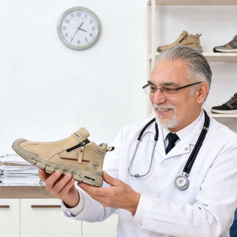 Scarpe ortopediche in pelle di prima qualità Linokyr® | Progettate ergonomicamente per alleviare il dolore alla schiena, alle ginocchia e ai piedi e offrire un comfort eccezionale (fatte a mano).