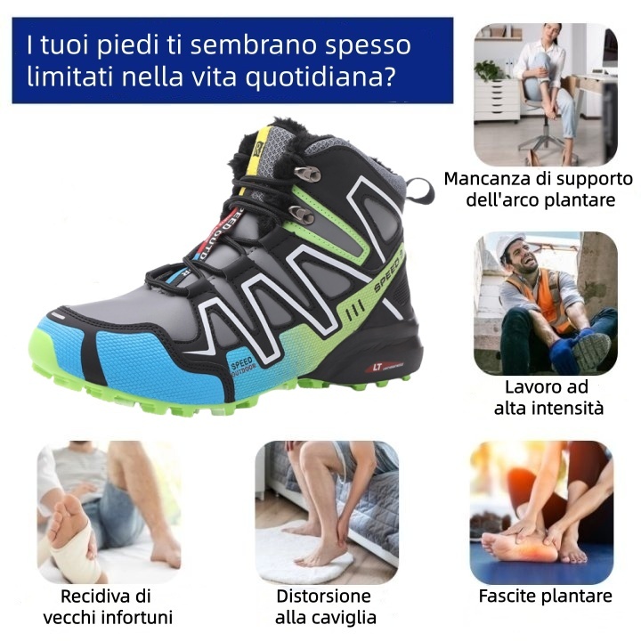 Linokyr® - Scarpa ortopedica invernale ergonomica per dolori a piedi, ginocchia e schiena - Unisex