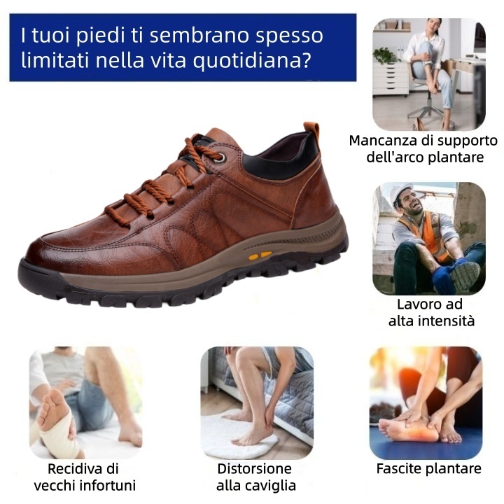 Scarpe ortopediche Linokyr® | Realizzate in vera pelle, morbide e comode per un comfort immediato.