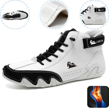 linokyr® - Scarpe ortopediche ergonomiche in pelle, impermeabili, alleviano il dolore ai piedi - unisex