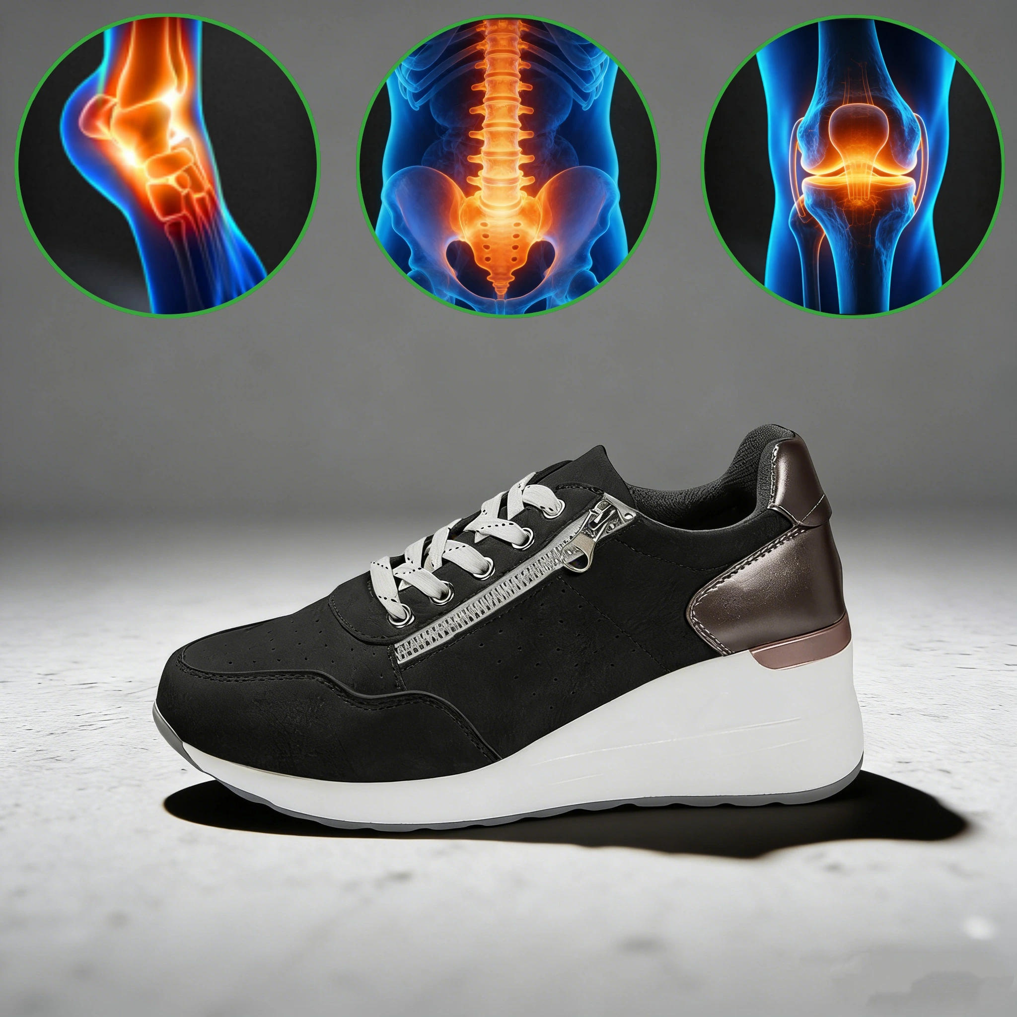 Scarpe ortopediche da donna Linokyr®: progettate ergonomicamente per alleviare il dolore alla schiena, ai piedi e alle articolazioni.