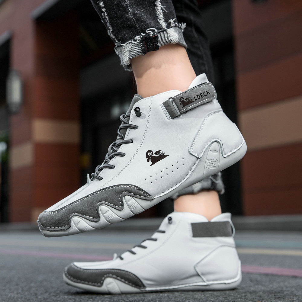 linokyr® - Scarpe ortopediche ergonomiche in pelle, impermeabili, alleviano il dolore ai piedi - unisex