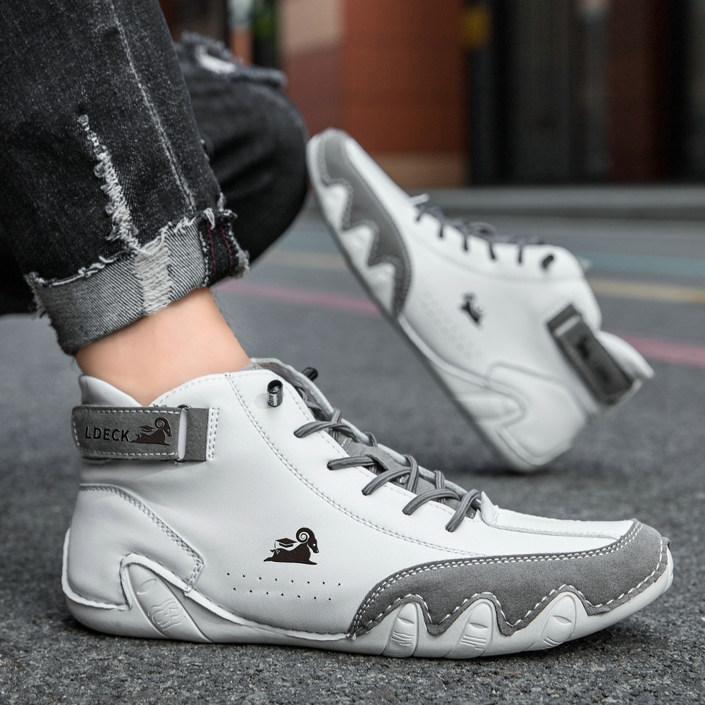 linokyr® - Scarpe ortopediche ergonomiche in pelle, impermeabili, alleviano il dolore ai piedi - unisex