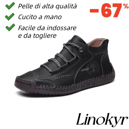 Scarpe ortopediche Linokyr® - Adatte per camminare tutto il giorno, alleviano il dolore a piedi, ginocchia e schiena - Realizzate a mano in vera pelle.