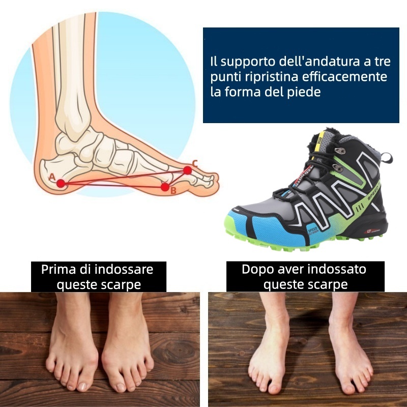 Linokyr® - Scarpa ortopedica invernale ergonomica per dolori a piedi, ginocchia e schiena - Unisex