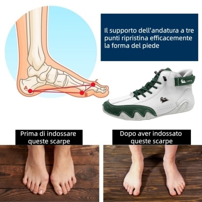 linokyr® - Scarpe ortopediche ergonomiche in pelle, impermeabili, alleviano il dolore ai piedi - unisex