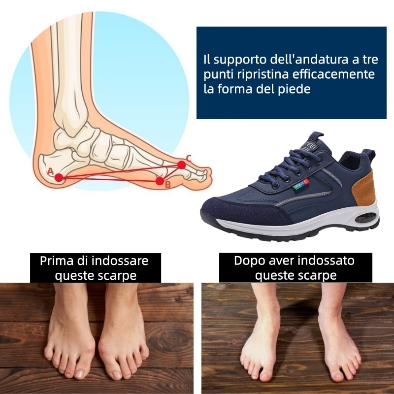 Scarpe ortopediche Linokyr® – Progettate ergonomicamente per alleviare il dolore alla schiena, ai piedi e alle articolazioni – Unisex