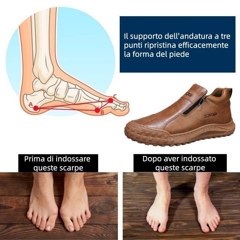 Scarpe ortopediche in pelle di prima qualità Linokyr® | Progettate ergonomicamente per alleviare il dolore alla schiena, alle gambe e ai piedi e offrire un comfort eccezionale (fatte a mano).