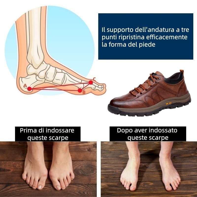 Scarpe ortopediche Linokyr® | Realizzate in vera pelle, morbide e comode per un comfort immediato.
