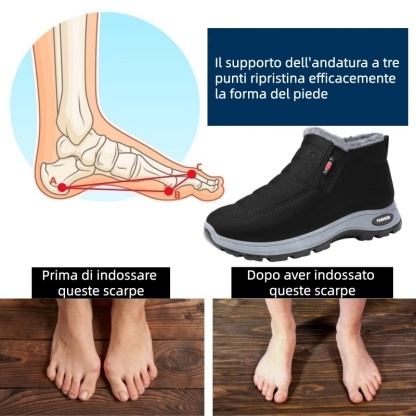 Linokyr® - Scarpa ortopedica invernale ergonomica per dolori a piedi, ginocchia e schiena - Unisex