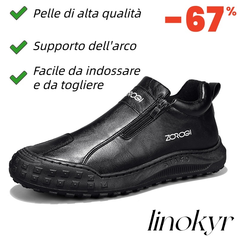 Scarpe ortopediche Linokyr® - Adatte per camminare tutto il giorno, con risultati visibili in 30 giorni! - Realizzate a mano in vera pelle.